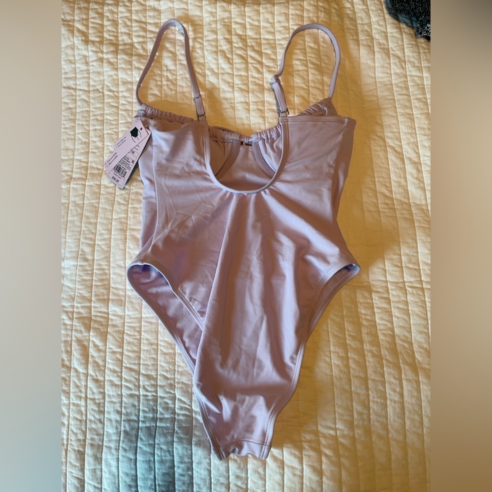 NWT Wild Fable Women's Swim Wild Fable High Leg Extra Cheeky One Piece Swimsuit - Picture 4 of 5